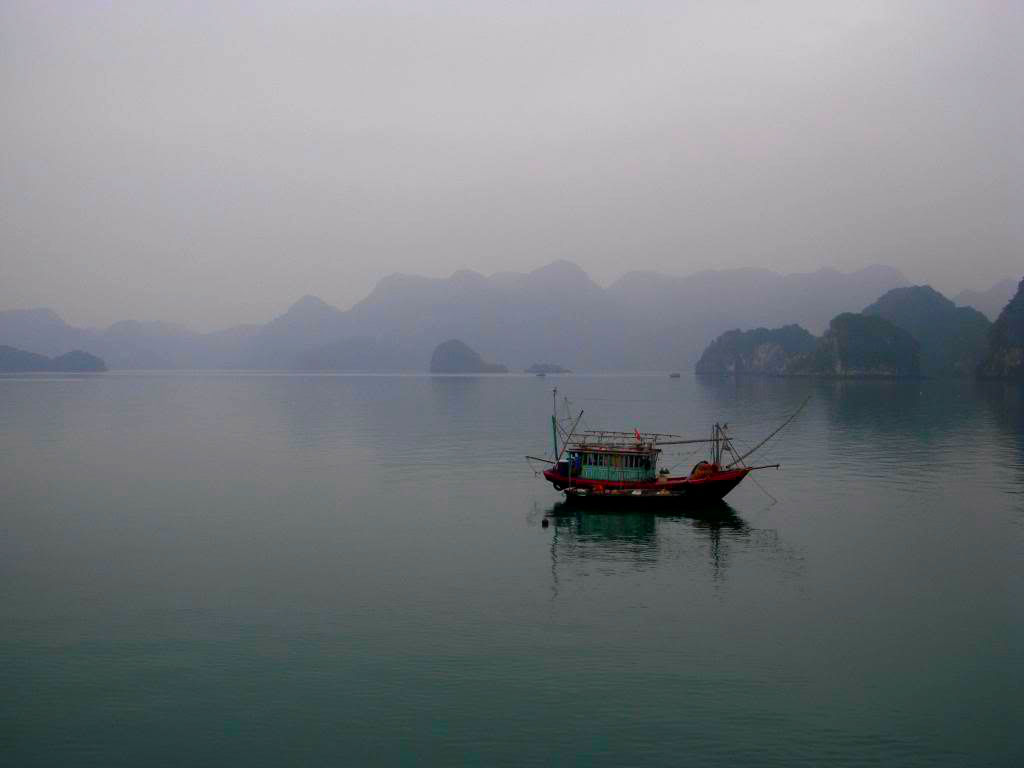 Halong Bay in the mist