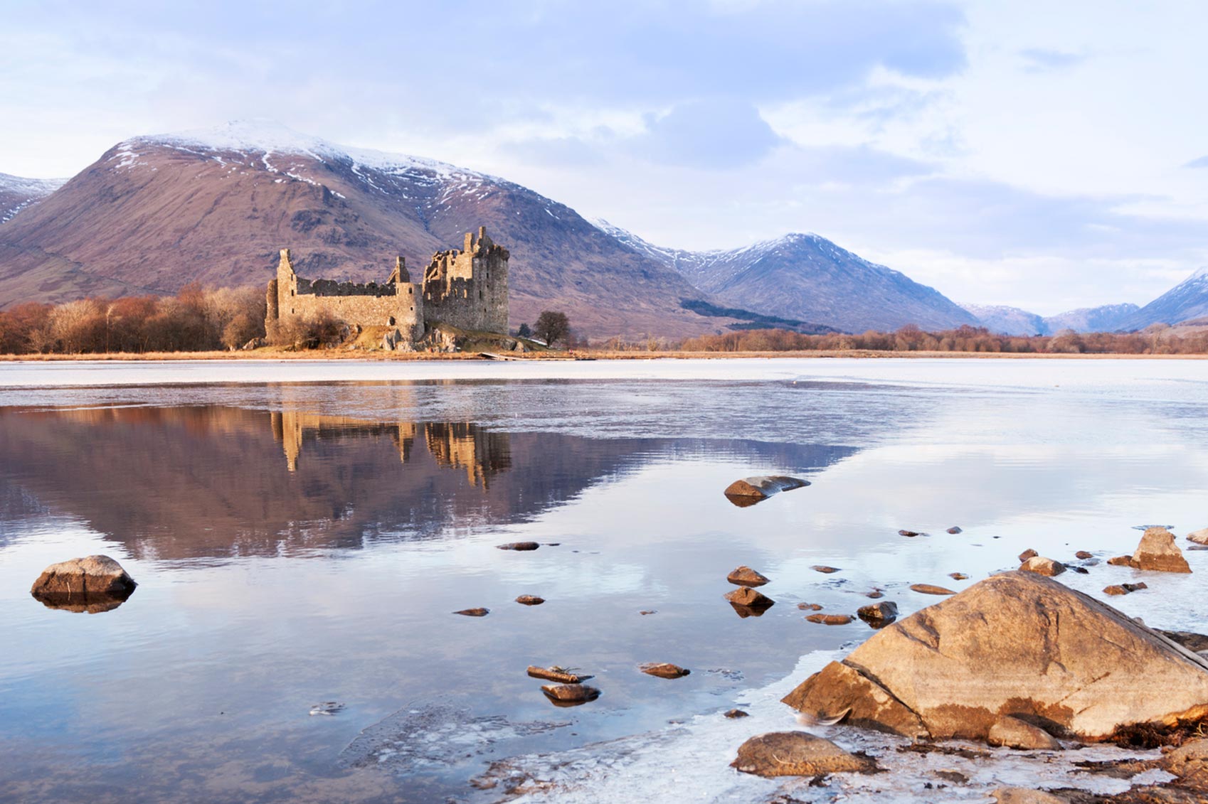 A magical castle on the water perfect for family travels with kids.