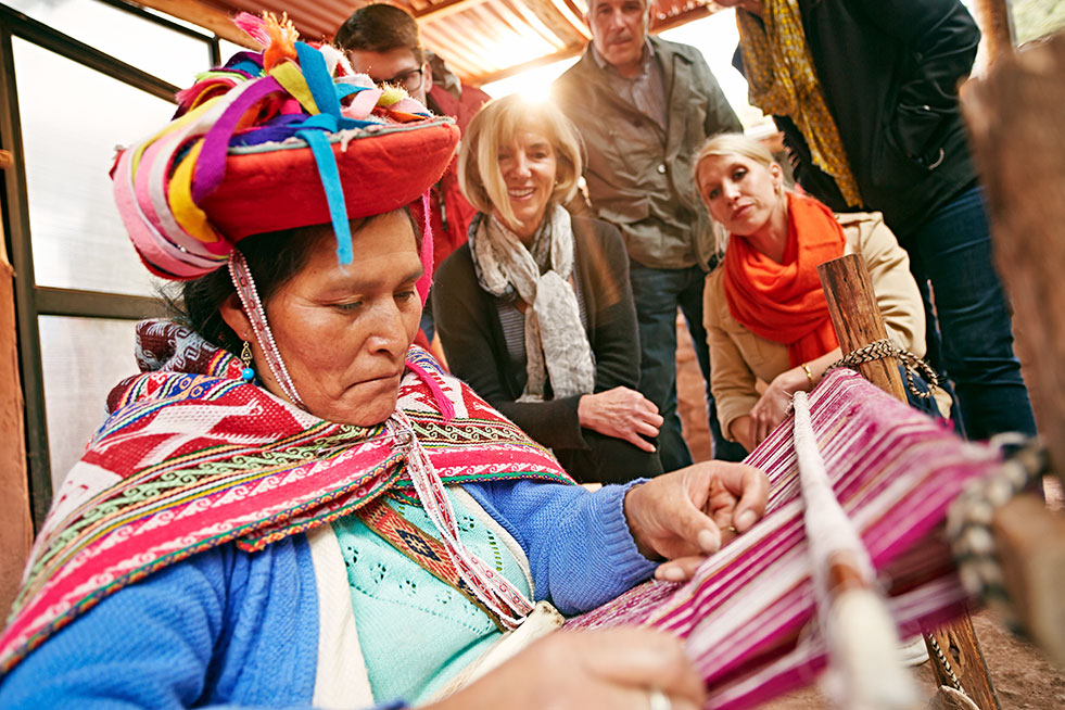 Peruvian women weaving in Cusco Highlights of Peru trip
