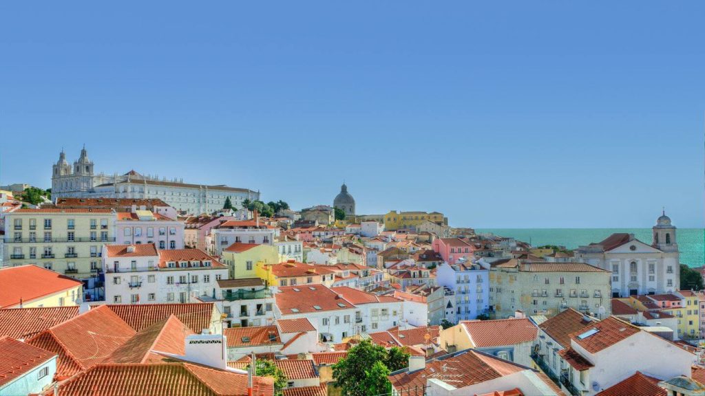 Alfama neighbourhood Lisbon Portugal