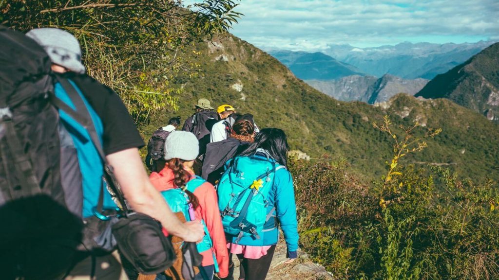 hiking mountains group travel