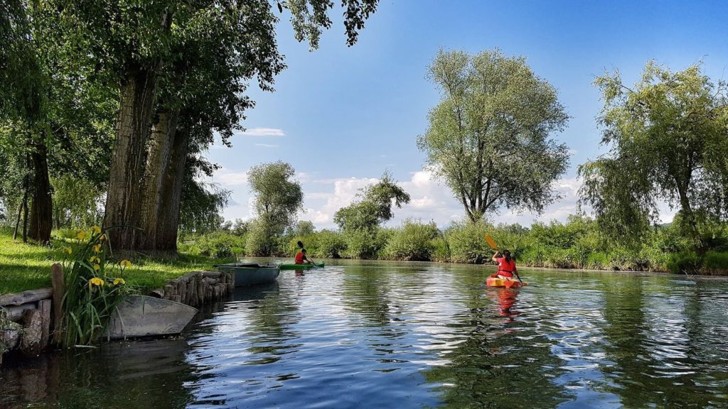 canoeing Ljubljana River Slovenia