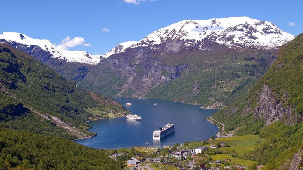 fjord norway springtime in Europe