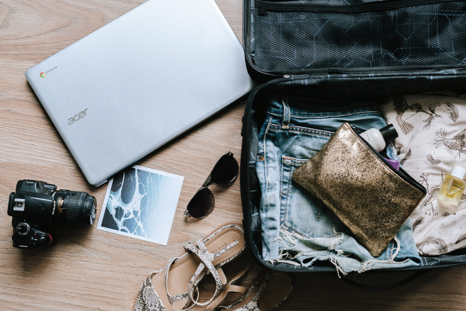 packed suitcase