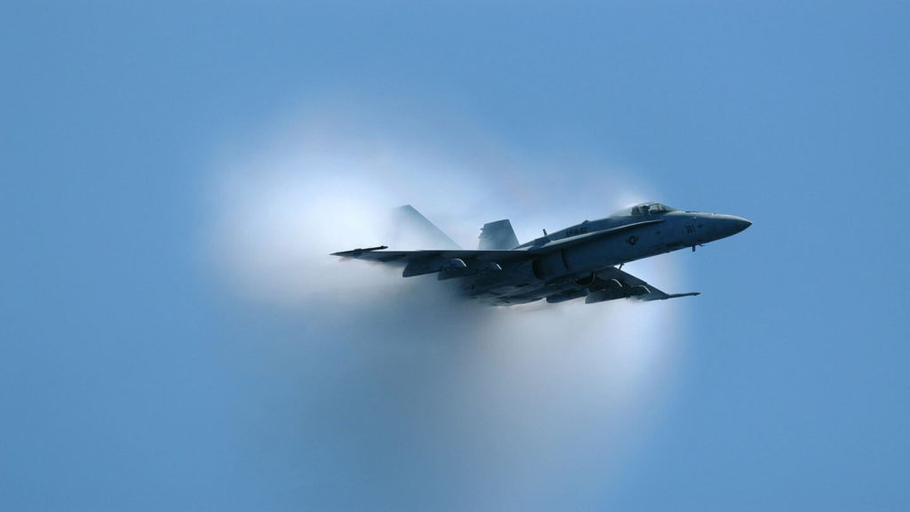 supersonic plane sonic boom breaking sound barrier