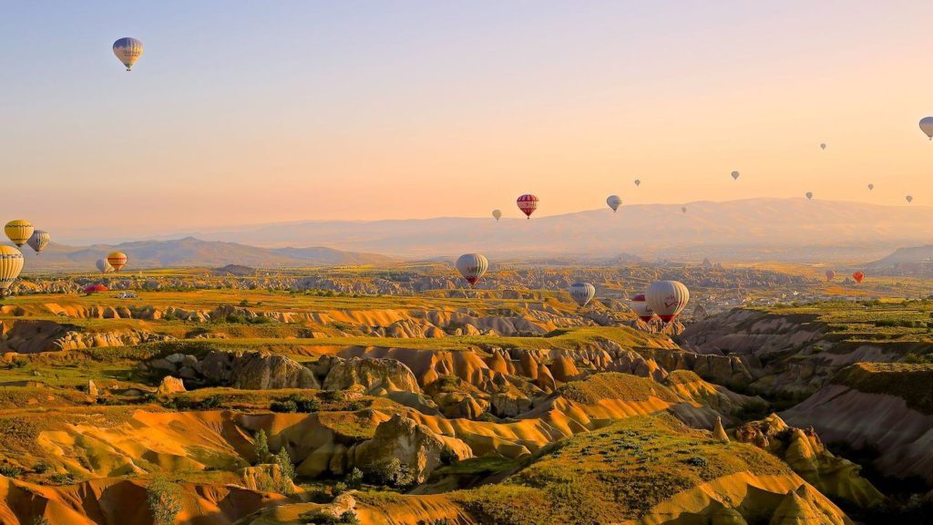 Hot air balloons in Cappadocia, Turkey were organized by the Trafalgar team.