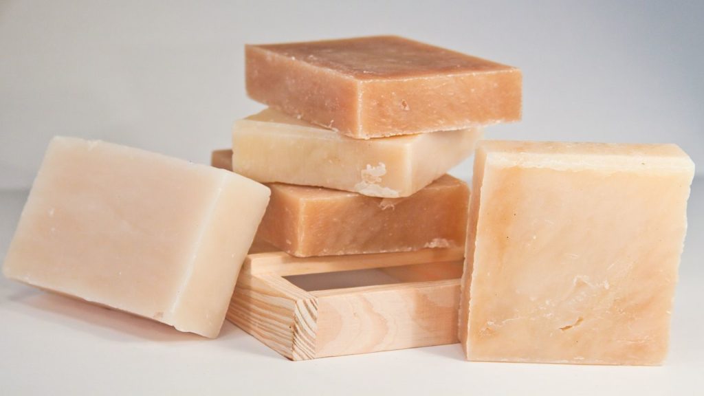 blocks of body soap travel hygiene kit