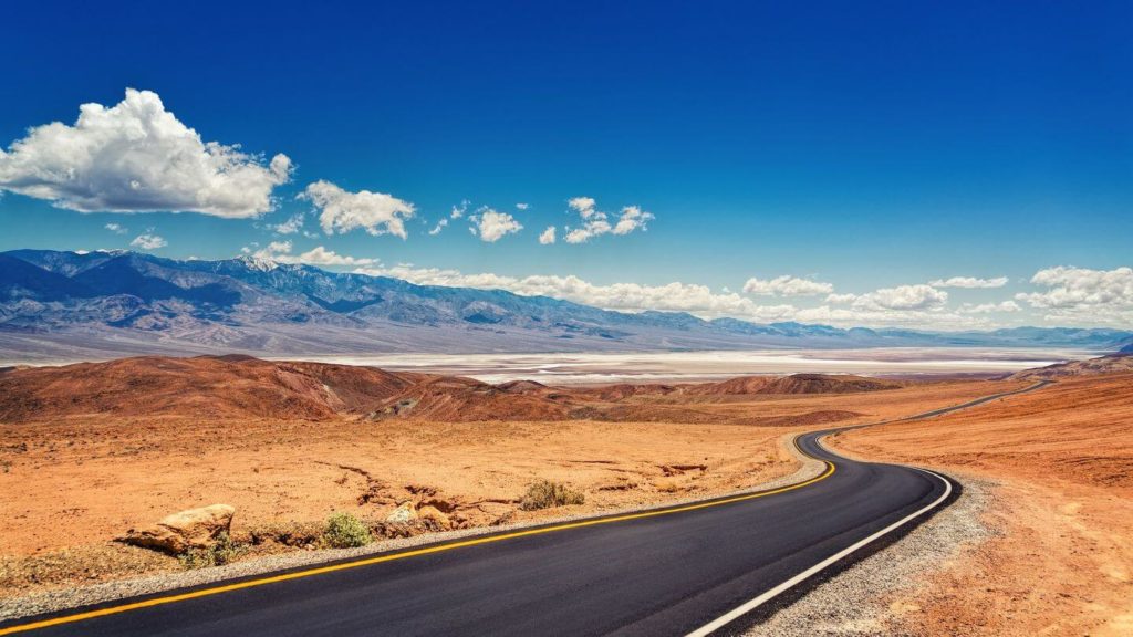 road through Death Valley National Park