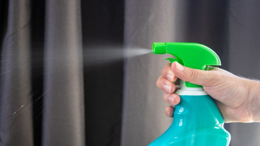 disinfectant spray bottle how do airlines clean the planes