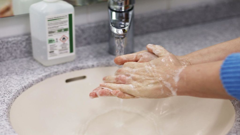 washing hands soap and water hygiene practices