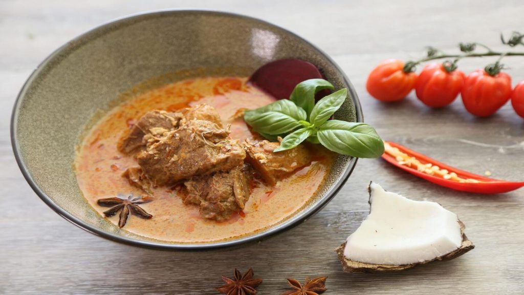 beef massaman curry Thailand street food