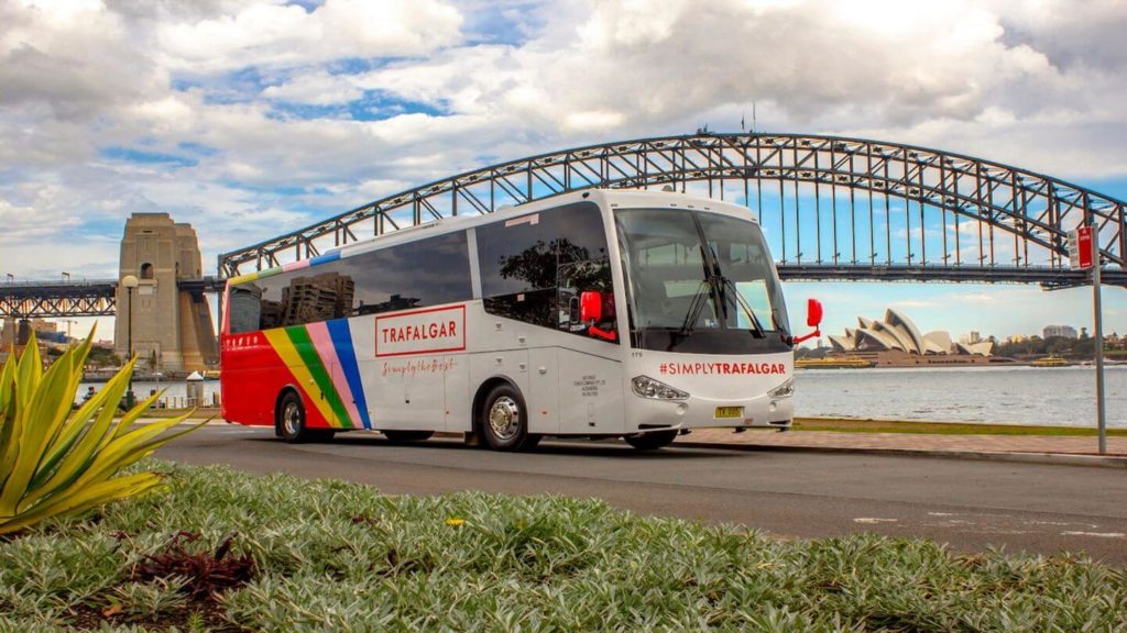 Trafalgar luxury coach Sydney Harbour Bridge