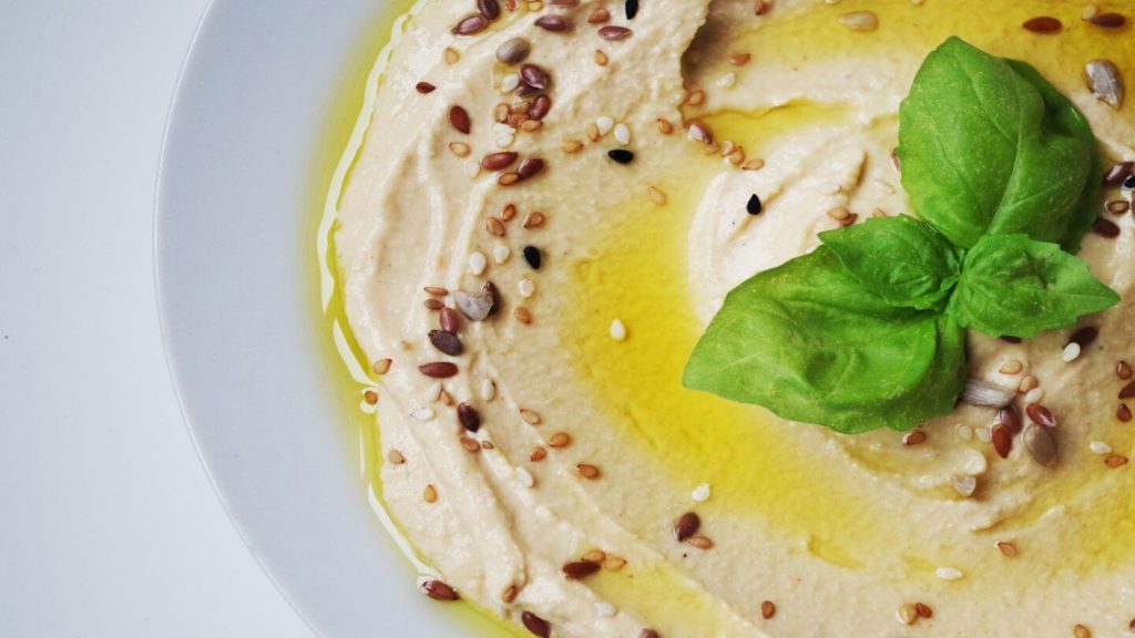 plate of hummus Middle Eastern food