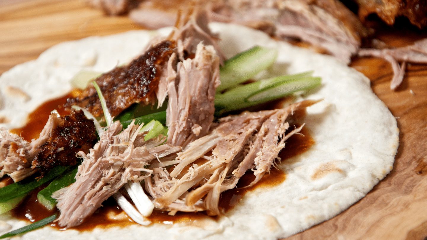 Crispy duck pancakes 