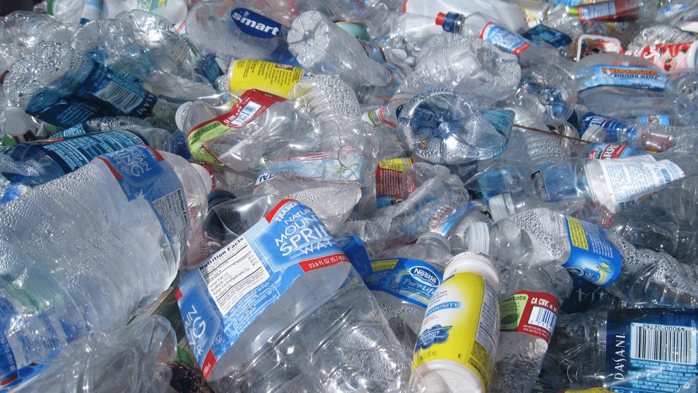 Pile of plastic bottles - avoid single use plastics travel responsibly