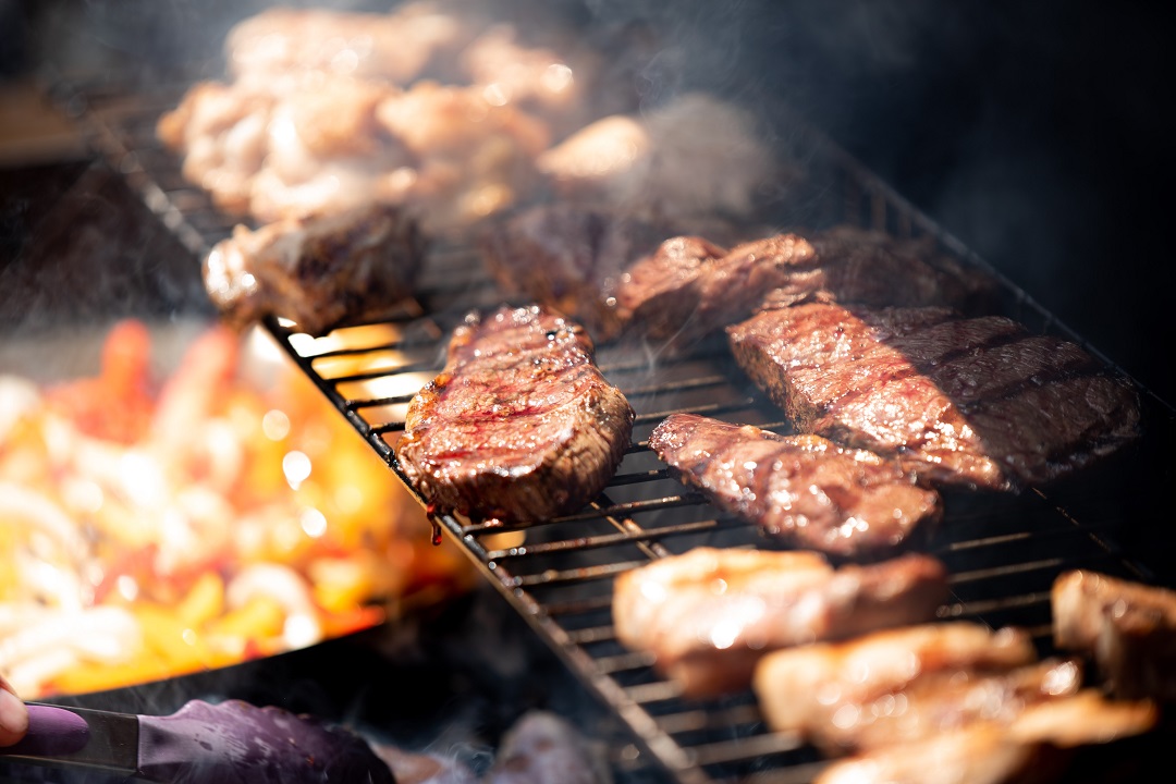 steak on BBQ