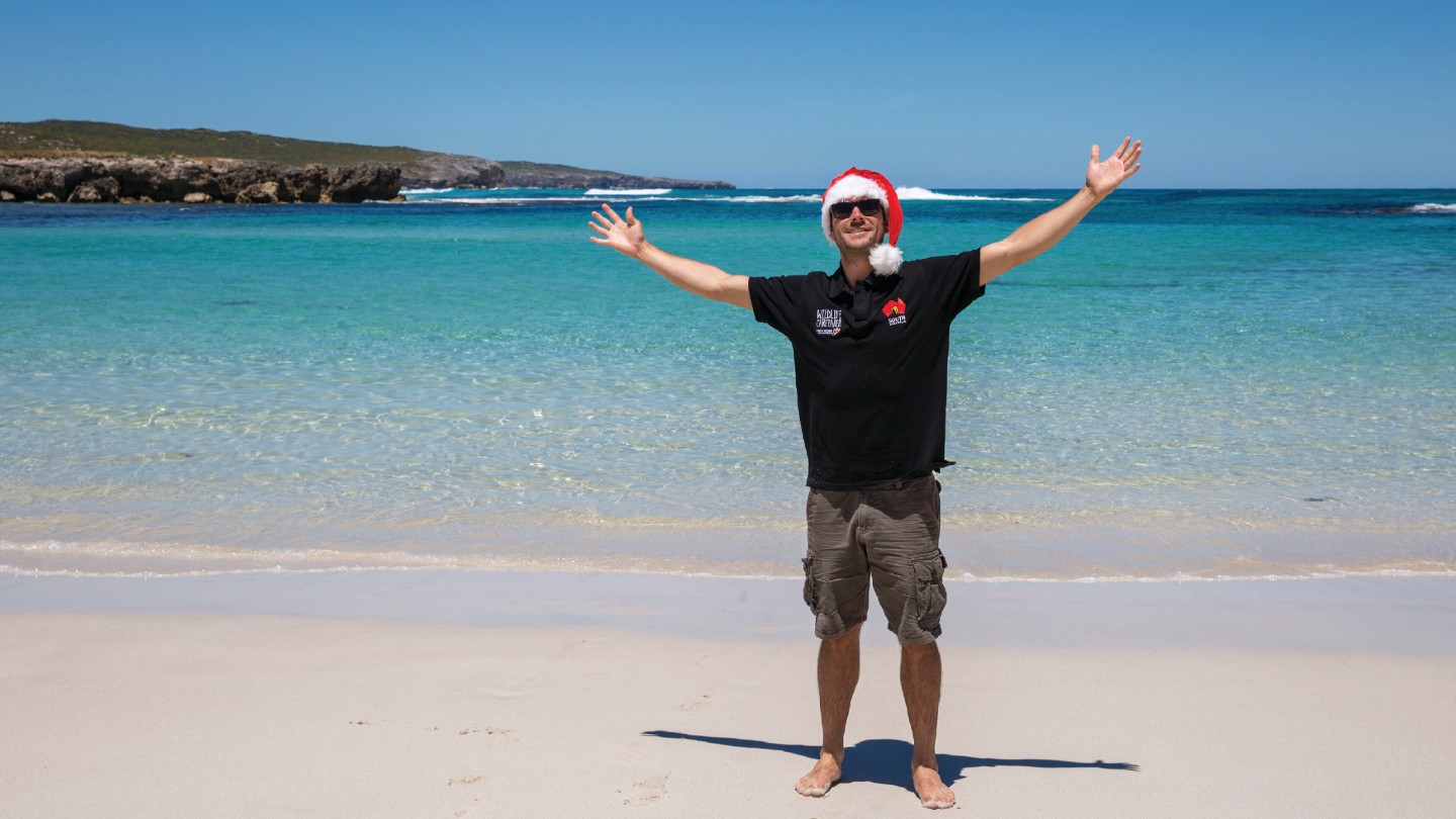 A warm summer Christmas on the beach in South Australia - Credit Tourism Australia