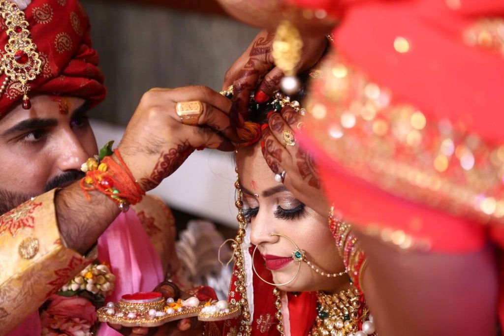 Indian bride and groom Indian wedding