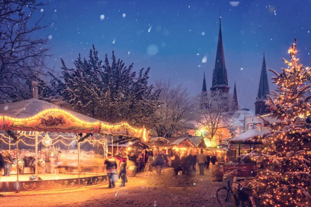 Germany's Christmas markets merry go round christmas trees snow