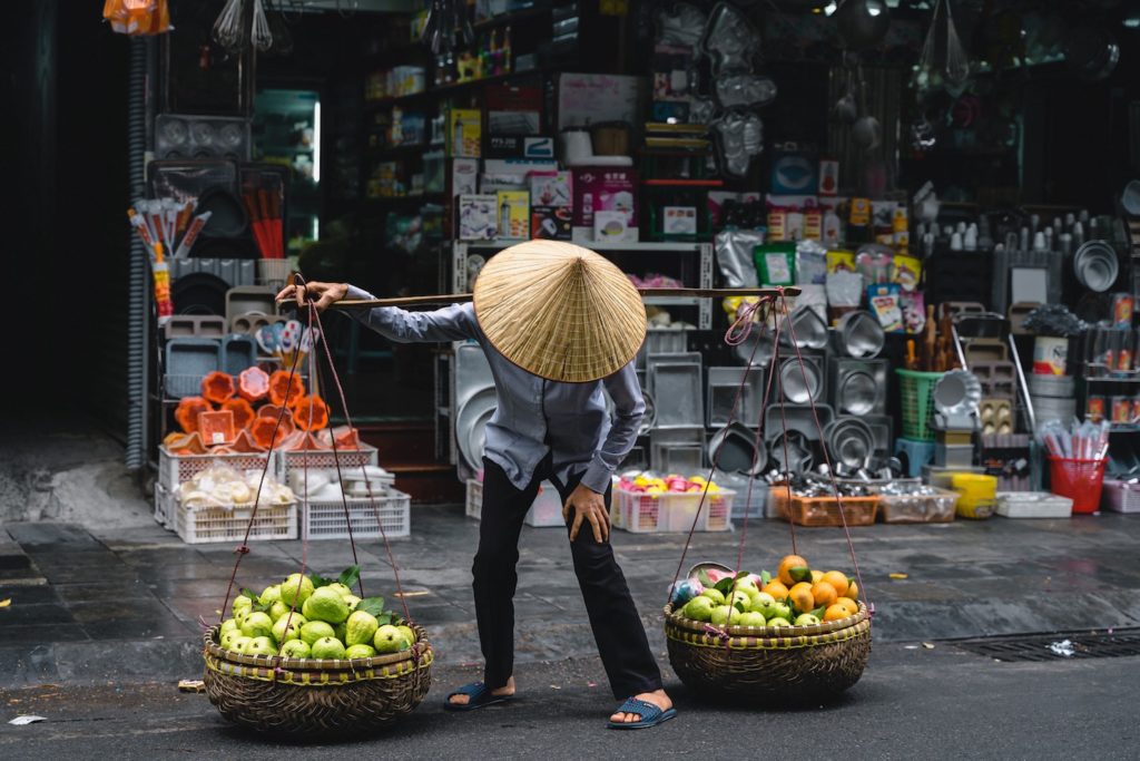 Local Vietnamese man at market