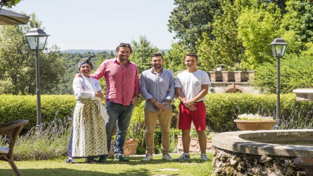 Giada and her family on her Chianti estate Italy