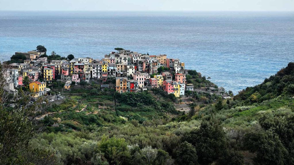 Corniglia is set in the hills above the sea of Cinque Terre
