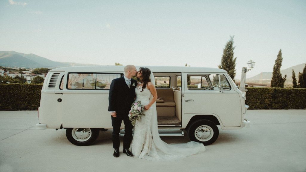 married couple on wedding day