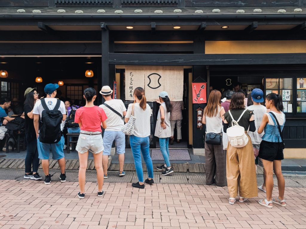 tourists in Japan
