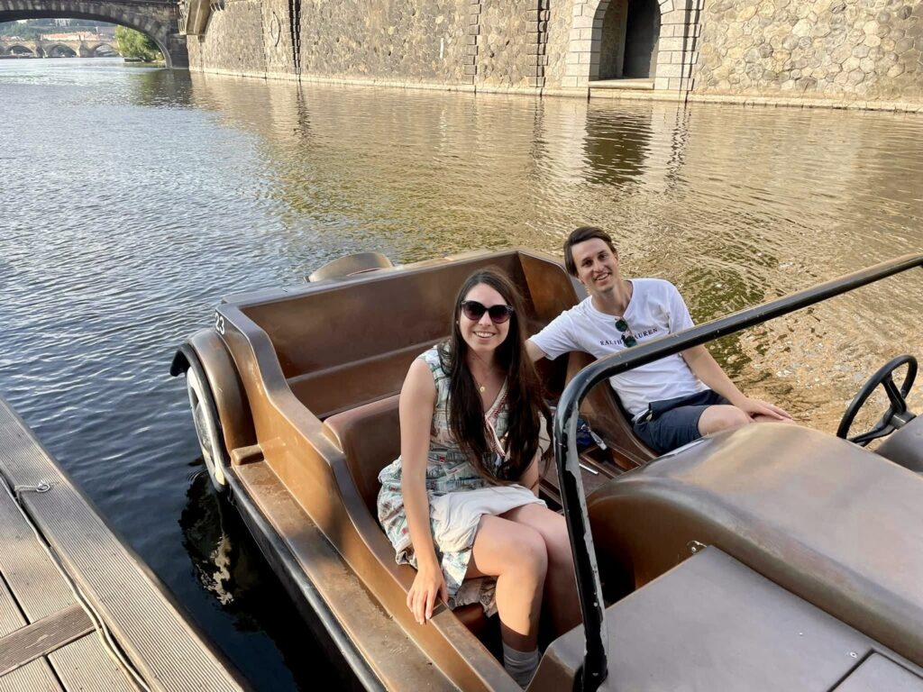 Madeline and husband travelling in Europe Trafalgar Unlocked Award winners