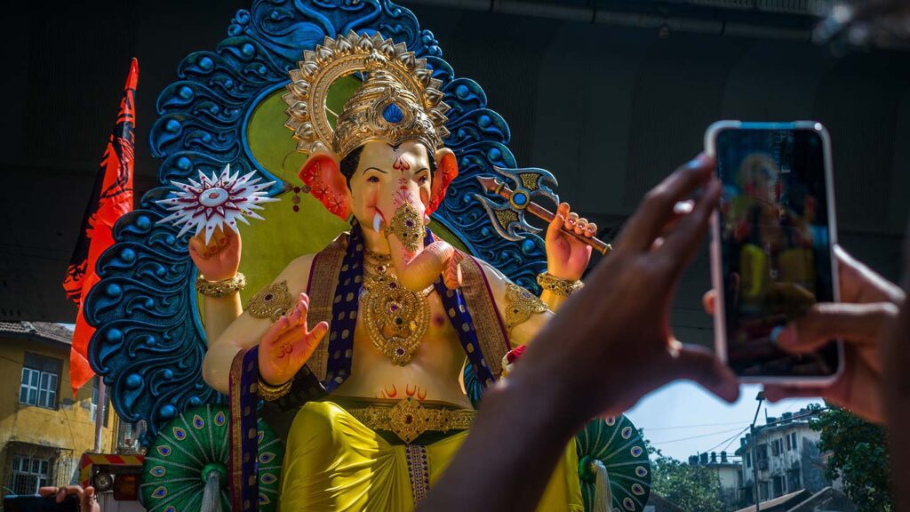 Lord Ganesha, the Hindu god of wisdom and prosperity in Mumbai