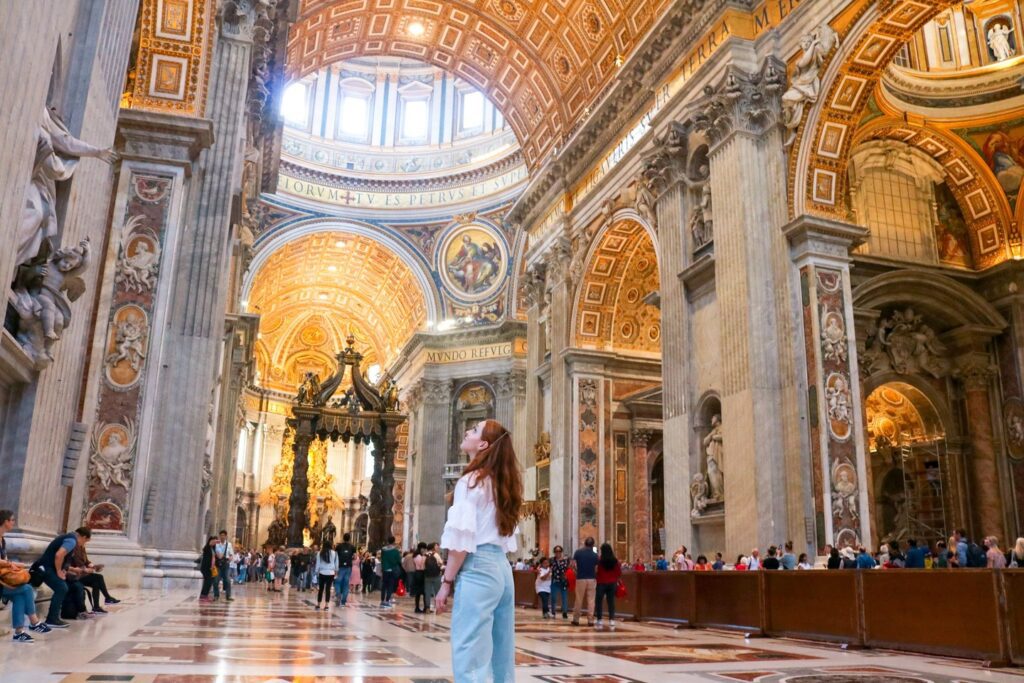 gallery inside the Vatican Museums