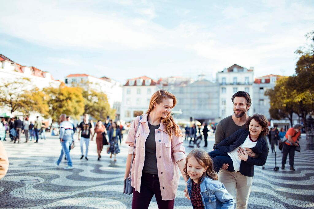 Family in the city