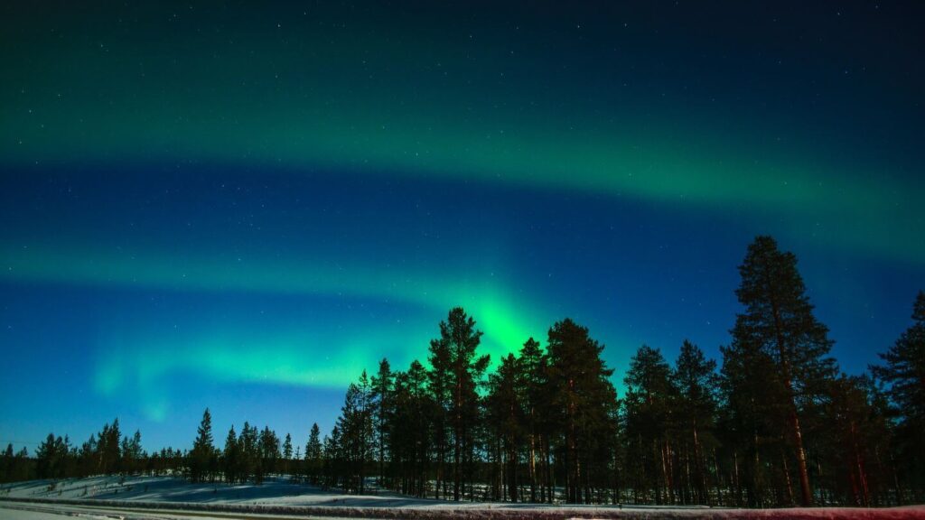 northern lights over Finland