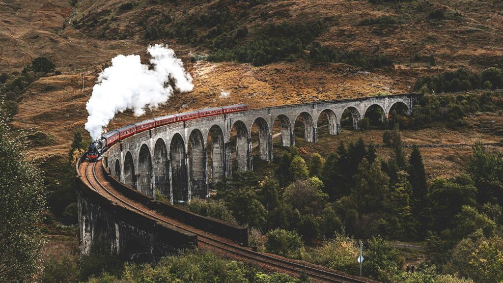 The Jacobite Steam Train featured in the Harry Potter movies as a filming location