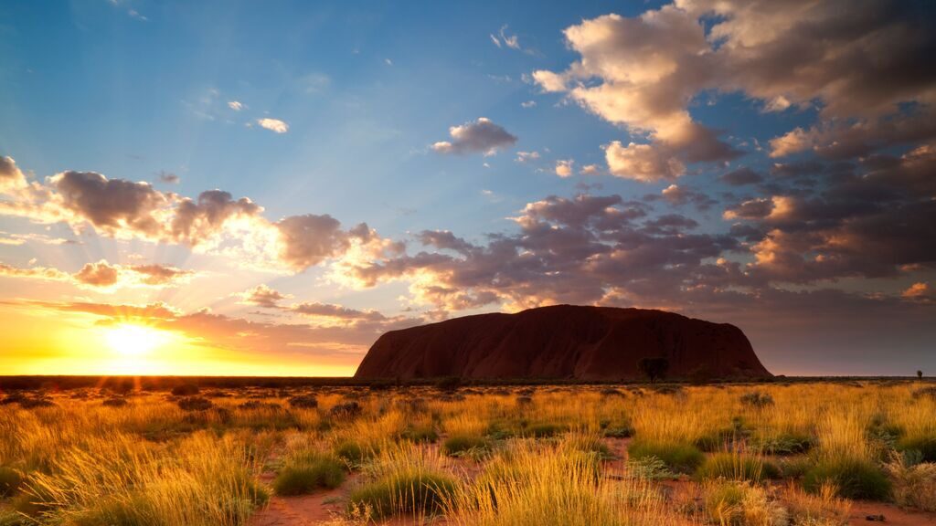 Uluru rock at dawn, Australia