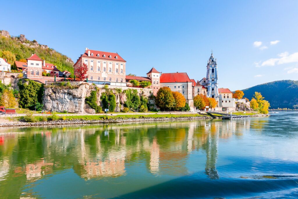 Houses by water in Austria