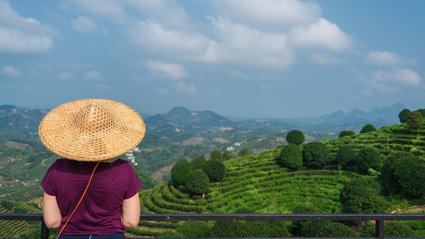 Always remember your hat when you're thinking of what to wear in Asia