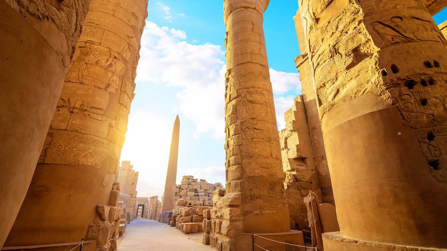 Ancient stone pillars in Egypt