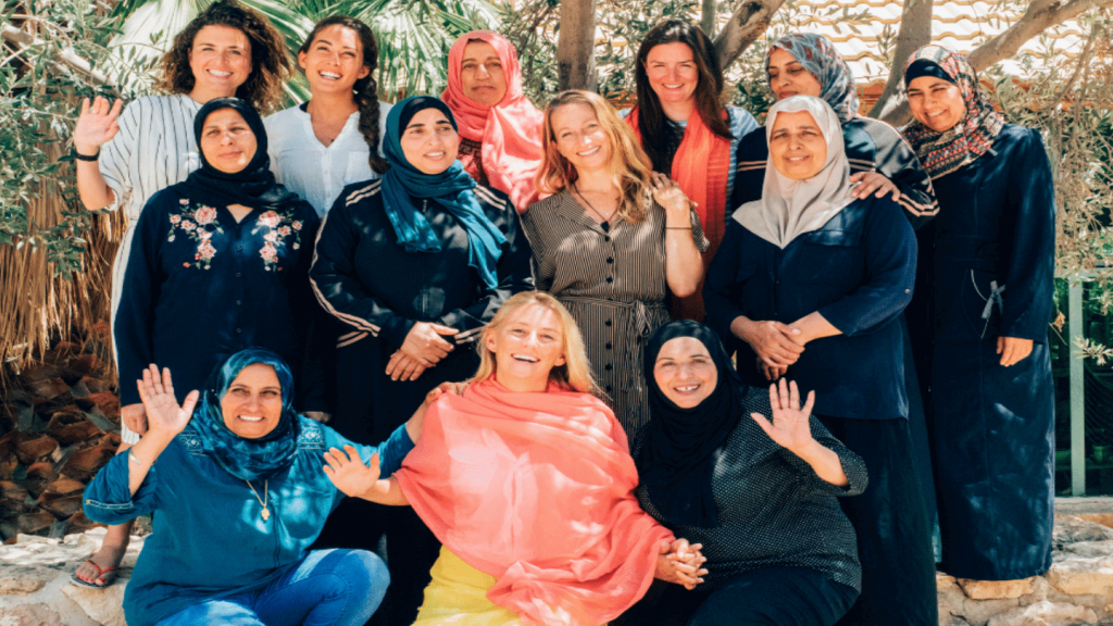 meeting women at Iraq Al-Amir Women's Co-op Jordan - learning through travel
