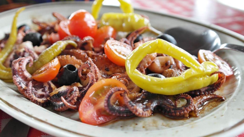 octopus salad Croatian food